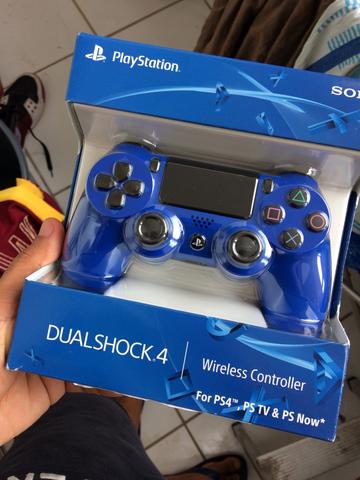 Controle ps4 azul original top aceito cartão