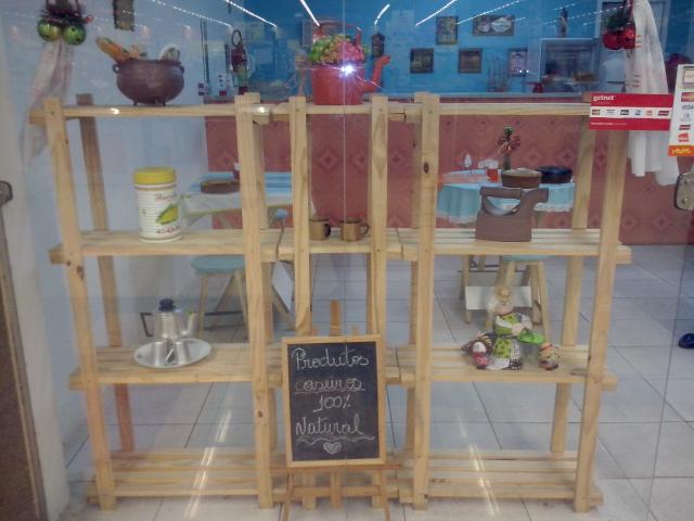 Estante NOVA em pino nobre modular em 3peças