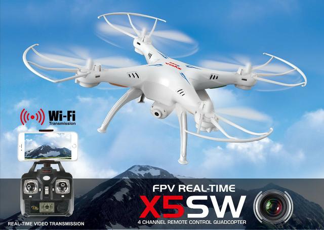 Quadricóptero Drone Syma X5sw Fpv Wifi + 4 Baterias