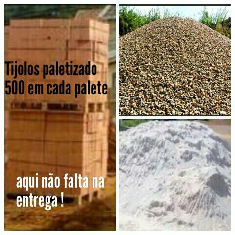 Super promoção ! areia e seixo e tijolos paletizado