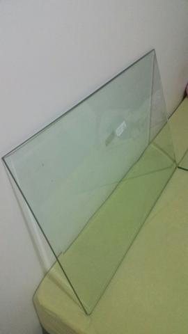 Tampao de vidro para bancada com pratileira