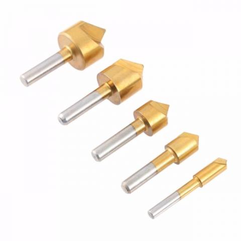 Escareador Titanium Madeira & Alumínio Jogo 5 pças