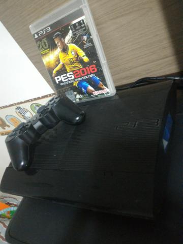 PS3 super slim + Controle + PES