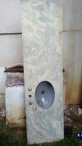 Pia 2 m em marmore completa para banheiro