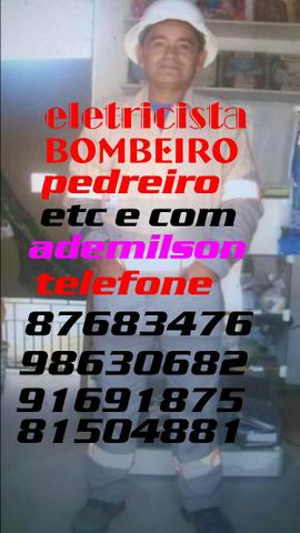 Eletricista bombeiro pedreiro etc