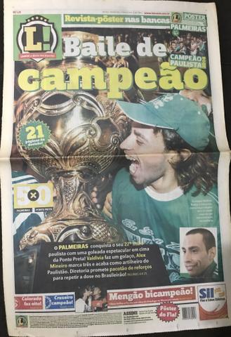 Jornal Lance - Palmeiras Campeão Paulista 
