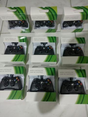 Controles com fio para Xbox 360 ou pc novos