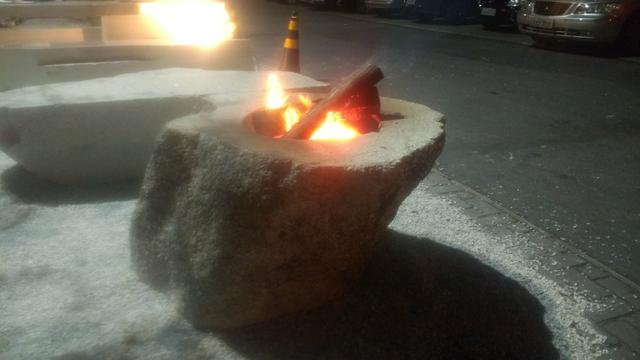 Fogo de chão ou lareira