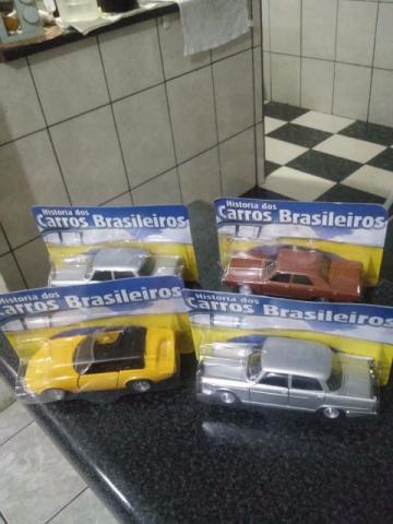 Lote De 04 Miniaturas Carros Brasileiros Escala 1:43