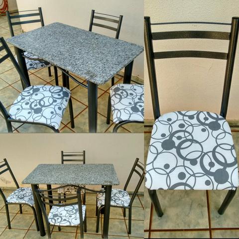 Mesa Granito 4 Cadeiras Nova