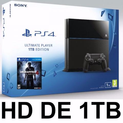 PS4 com HD de 1 TB e 1 Jogo Modelo Novo a Fosco na Caixa