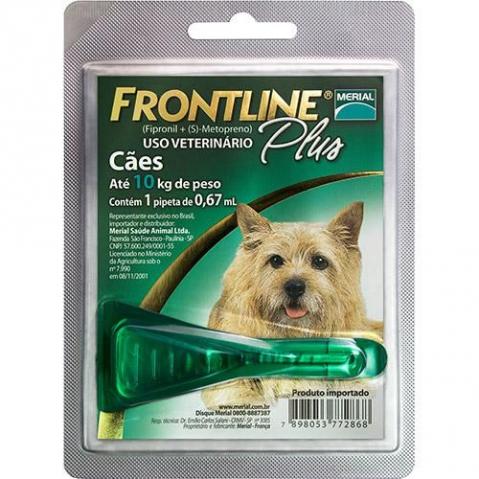 Antiparasita Frontline para cães de até 10 kg