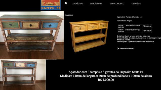 Aparador como 3 gavetas