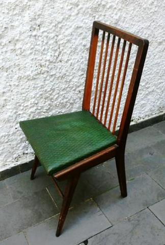Cadeira Pés palito madeira maciça anos 50
