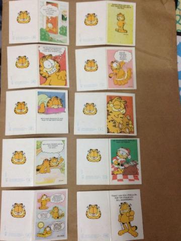 Mini cartões Garfield