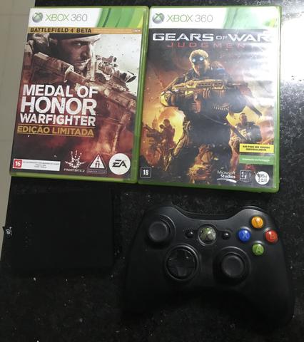 Controle novo + HD 250 GB + 2 Jogos originais