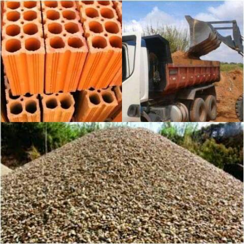 Frete já incluso no preço! areia e seixo e tijolos