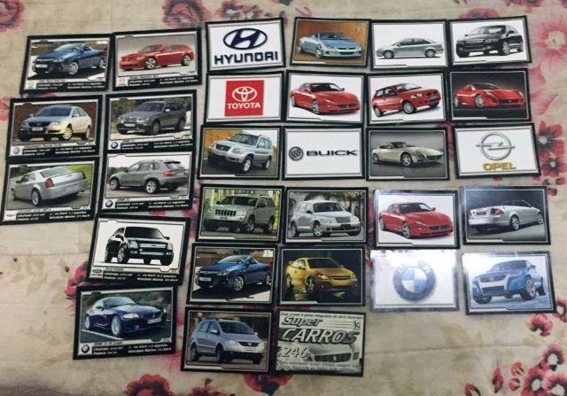 22 Cromos 8 Cards Coleção Super Carros