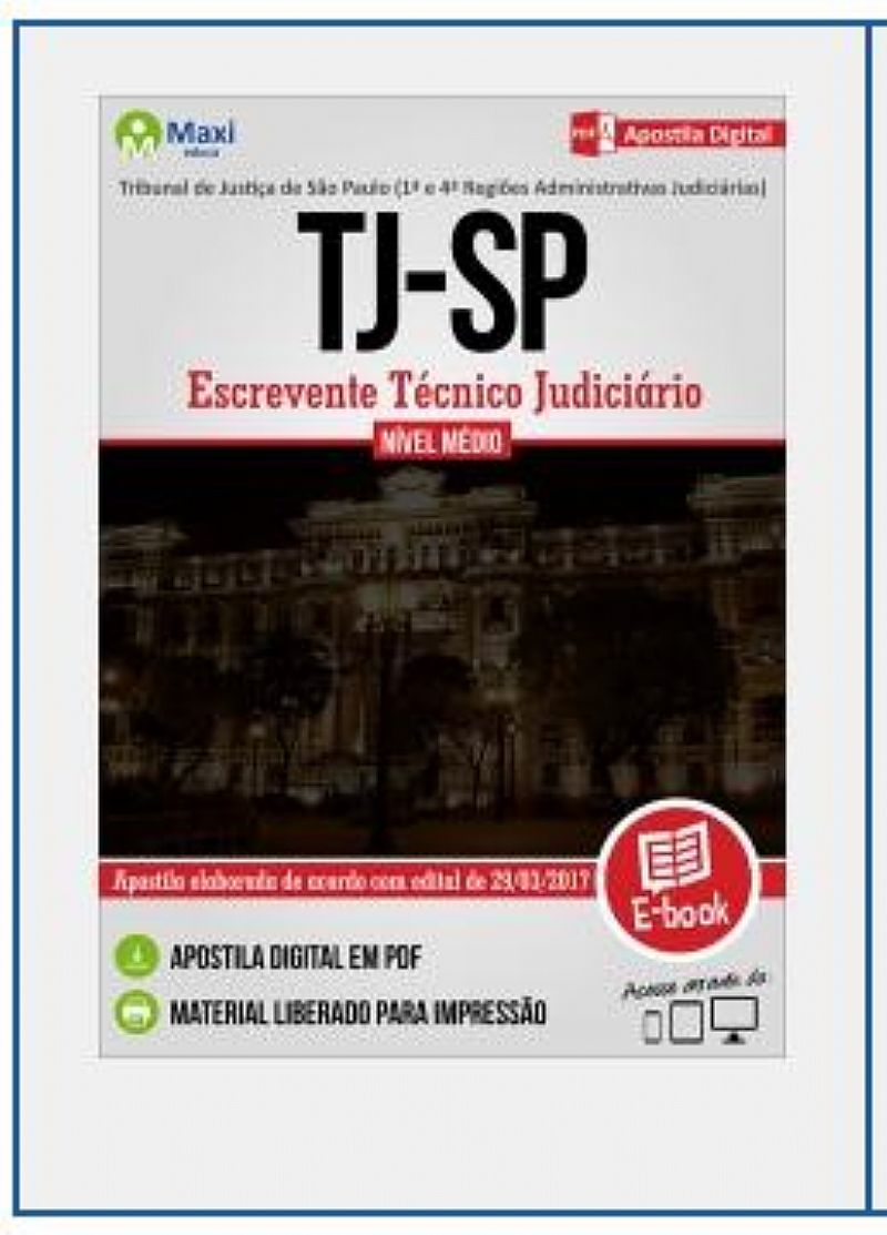 Apostila escrevente tecnico judiciario tj sp 