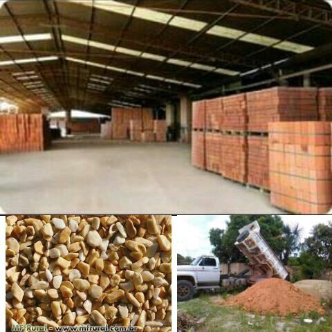 Mais qualidade! areia e seixo e tijolos paletizado