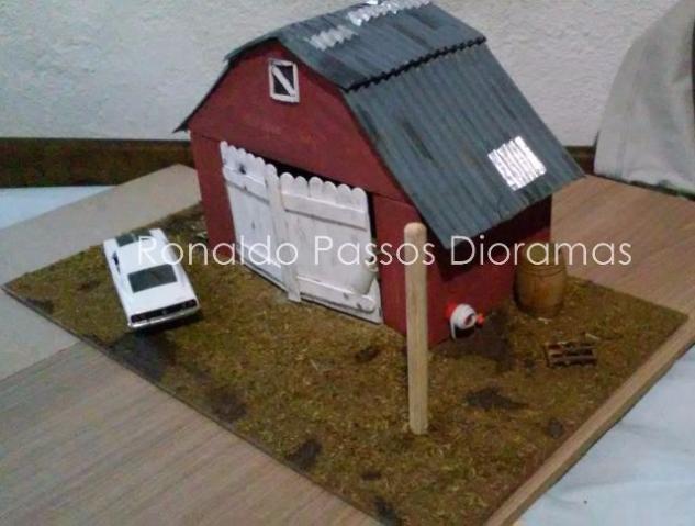 Diorama de Celeiro com miniatura