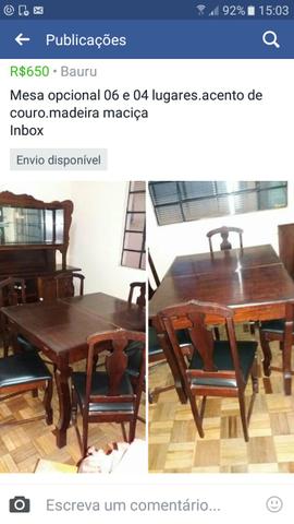 Mesa com 6 cadeiras