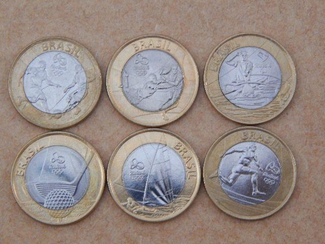 Moedas 1 Real - Rio  - R7,00 cada - Vários tipos