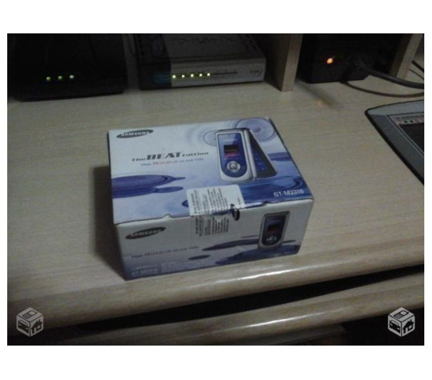 Samsung gt-m, caixa com acessórios