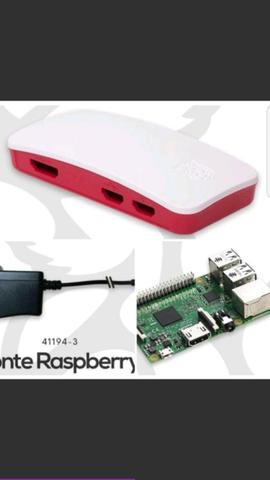 Kit raspeberry pi3 b placa + case + fonte até 12x no
