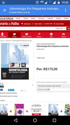 LIVROS DE MEDICINA VETERINÁRIA 90 reais.