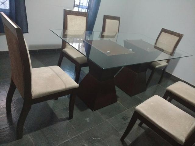 Mesa de jantar com 6 cadeiras ótimo estado, Araçatuba