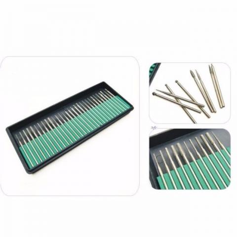 Pontas Diamantadas Para Micro Retíficas Com 30 Peças