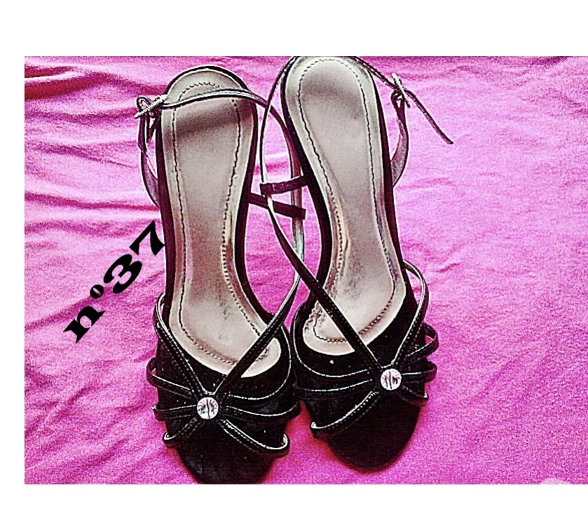 Sapato Feminino Ramarim Usado Nº37 Cor Preta Salto 10 cm