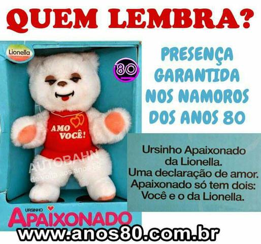 Ursinho da Apaixonado Lionella " ANOS 80 "