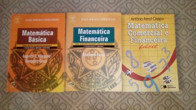 3 Livros de Matemática para concursos de 60 reais por