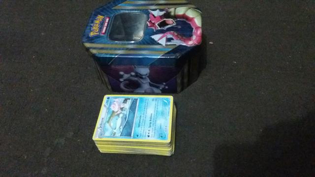 Lata gyrados ex shiny,75 cartas pokemon