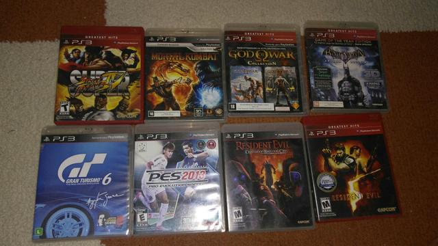 Lote com 8 jogos ps3