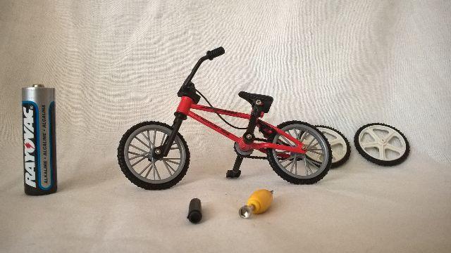 Mini Bicicleta BMX Funcional Escala 1:8 Brinquedo de Dedo