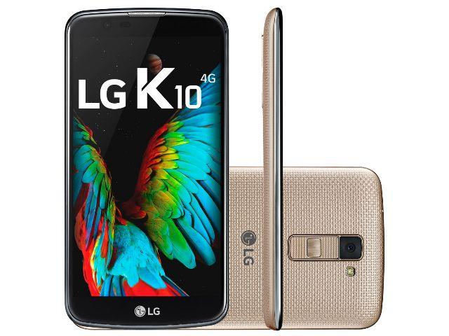 Smartphone LG K10 TV 16GB Dourado Dual Chip 4G - Câm 13MP +