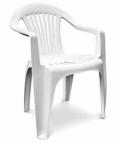 Cadeira de Plastico com Braço - forte e resistente