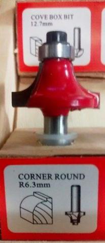 1 Fresa Tupia Canto Arredondado Rolamentada Haste 6mm Novo