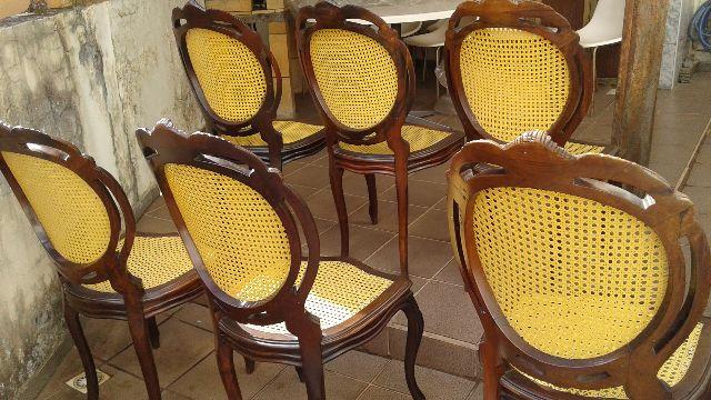 Cadeiras Luiz XV em jacaranda baiano