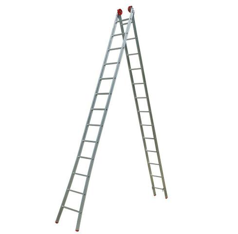 Escada de Alumínio 2X13 degraus (extensível). Estado de