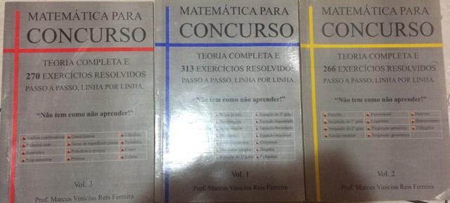 Matemática para concurso em 3 volumes