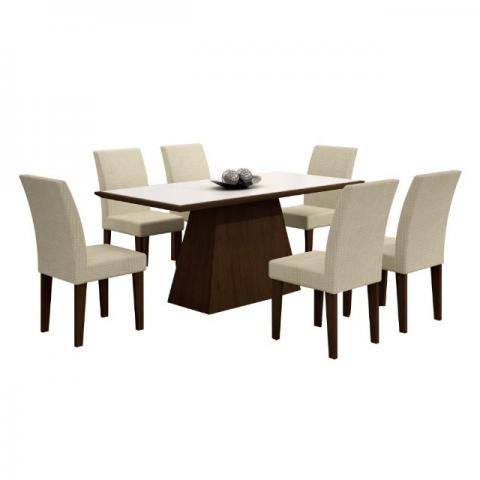 Mesa de Jantar Excellle 6 cadeiras - veja modelos ligue