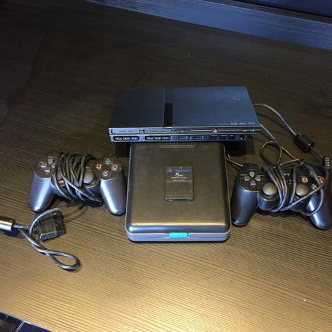 PS2 PlayStation 2 Slim desbloqueado+ 2 controles