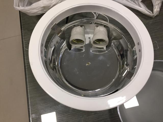 Plafon para 2 lâmpadas redondo 23cm diâmetro