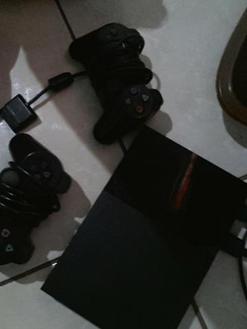 Ps2 com dois controles