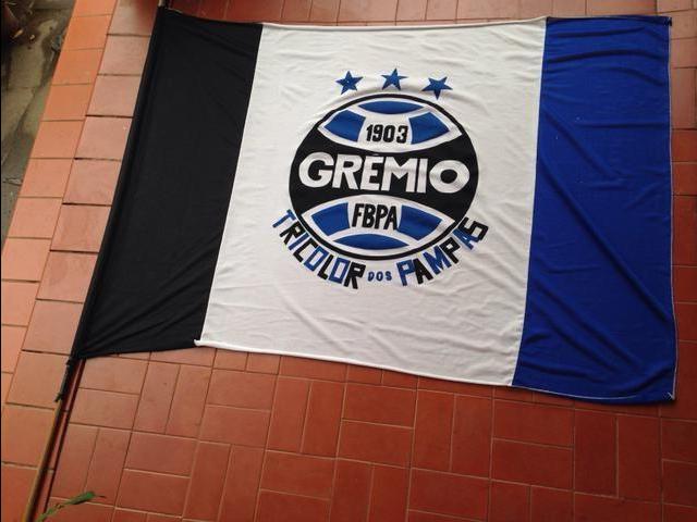 Bandeira do Grêmio grande com haste