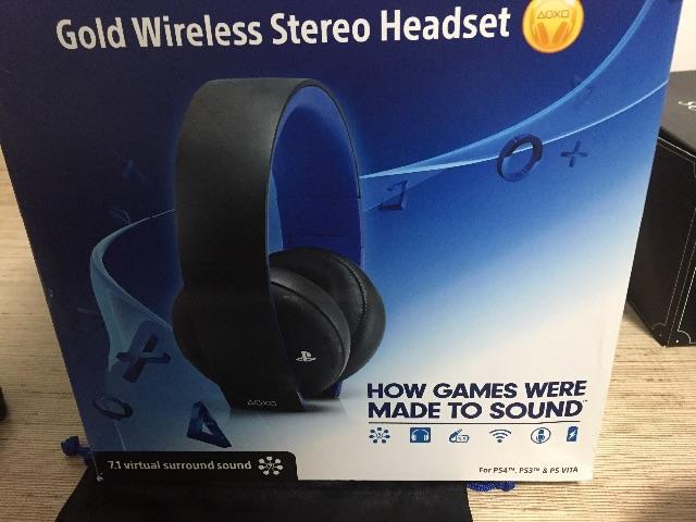 Headset Gold 7.1 Wireless Stereo Sem fio Ps4,Ps3